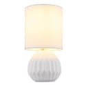 GLOBO LIGHTING Tischleuchte Keramik Textil Weiß Bild 5