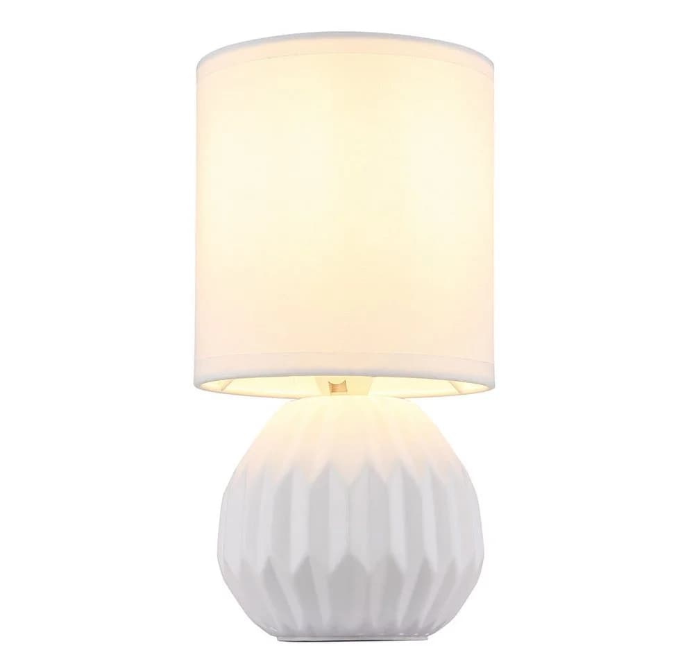 GLOBO LIGHTING Tischleuchte Keramik Textil Weiß - Bild 5