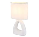 GLOBO LIGHTING Tischleuchte Weiß Keramik Textil E14 Bild 1