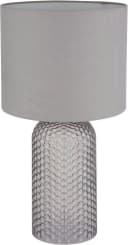 GLOBO LIGHTING Tischleuchte SOFIA Grau Glas Stoffschirm Bild 3