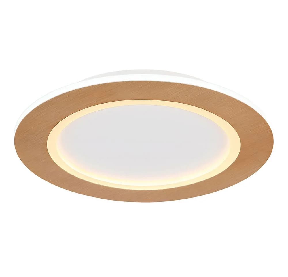 GLOBO LIGHTING LED Deckenleuchte Weiß CCT Schaltung Holzoptik