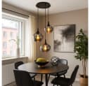 GLOBO LIGHTING Hängeleuchte Schwarz Rauch Glas 3x E27 Bild 3