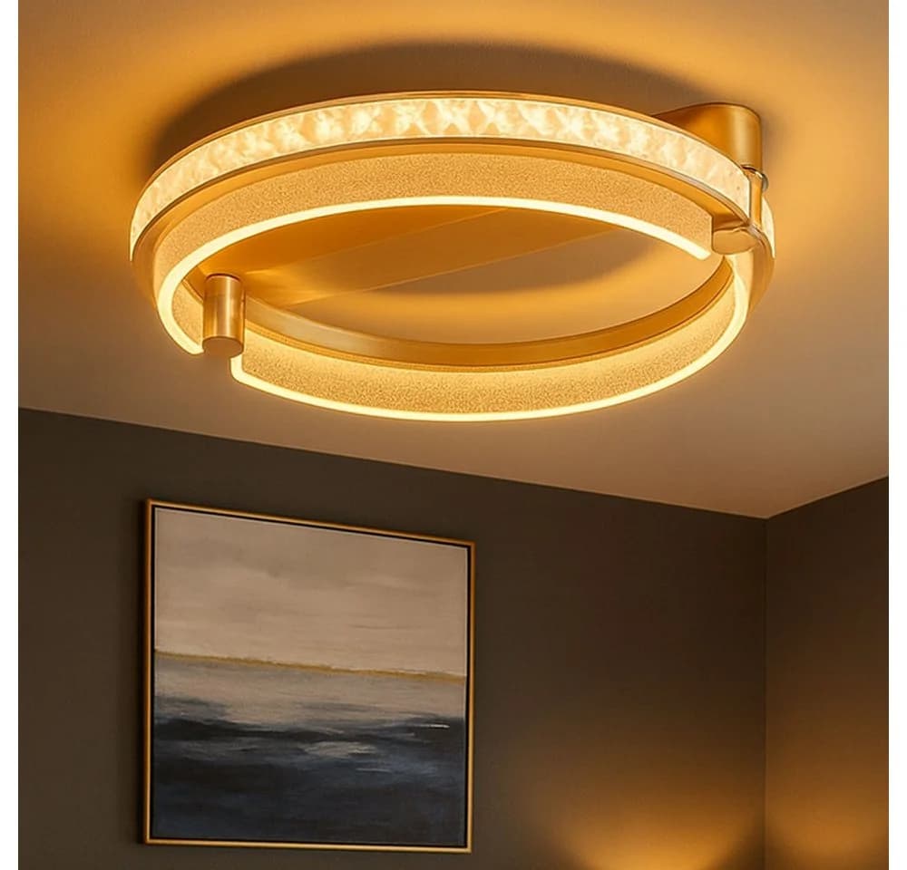 GLOBO LIGHTING LED Deckenleuchte Kristalllampe Dimmbar Fernbedienung Gold - Bild 2
