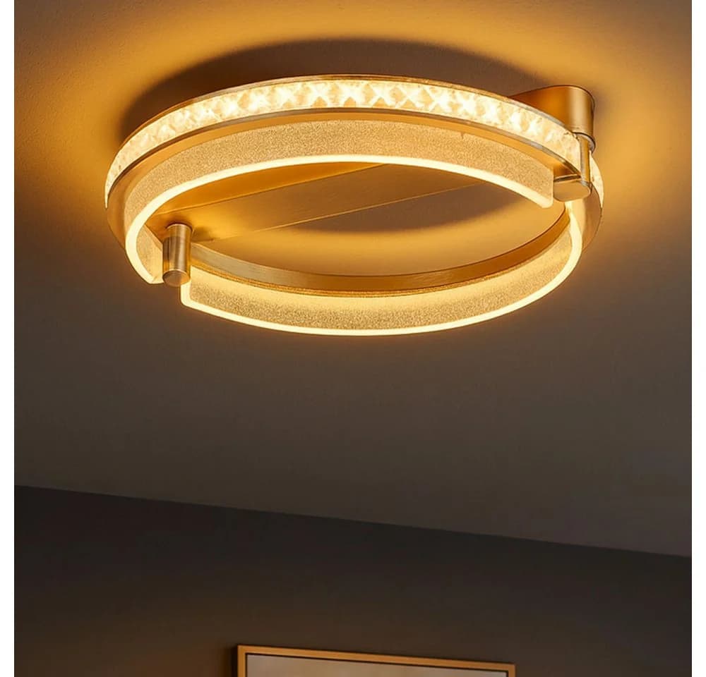 GLOBO LIGHTING LED Deckenleuchte Kristalllampe Dimmbar Fernbedienung Gold - Bild 3