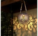 GLOBO LIGHTING Solarleuchte Hängeleuchte 2x Metall Hanfseil Warmweiß Bild 5