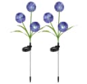GLOBO LIGHTING Solarleuchte Pusteblume 2er Set Edelstahl Schwarz Bild 2