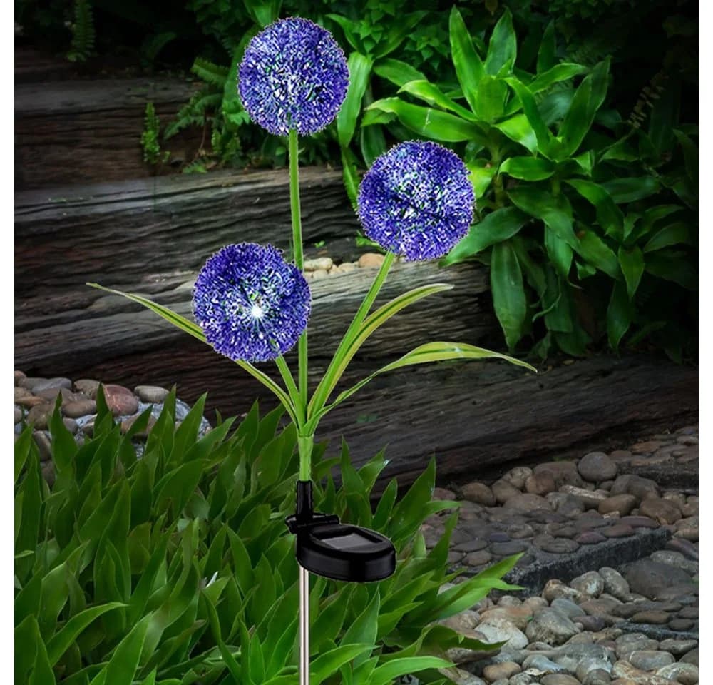 GLOBO LIGHTING Solarleuchte Pusteblume 2er Set Edelstahl Schwarz - Bild 5