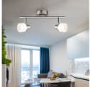 GLOBO LIGHTING LED Deckenspot 2-flammig Silber Modern Bild 1