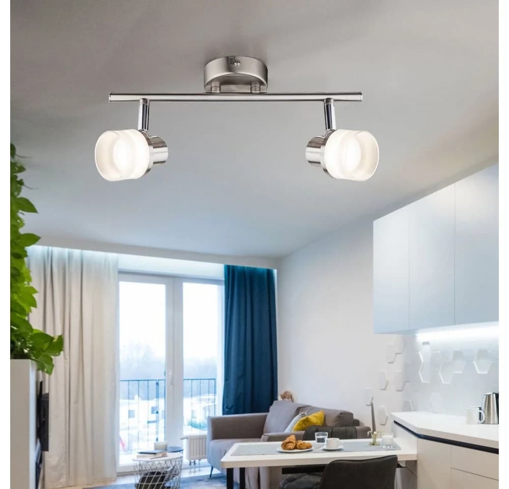 GLOBO LIGHTING LED Deckenspot 2-flammig Silber Modern