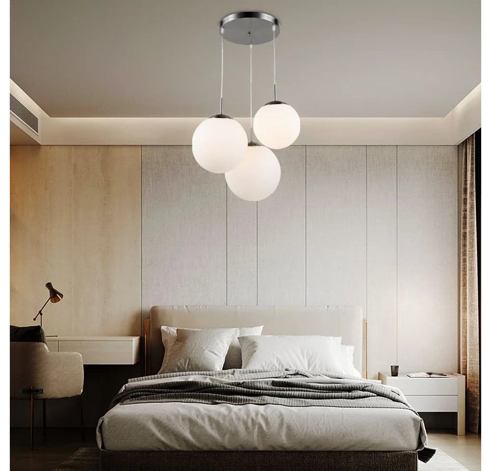 GLOBO LIGHTING Hängeleuchte mit 3 Glaskugeln, LED inklusive, Warmweiß - Bild 3