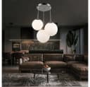 GLOBO LIGHTING Hängeleuchte mit 3 Glaskugeln, LED inklusive, Warmweiß Bild 5