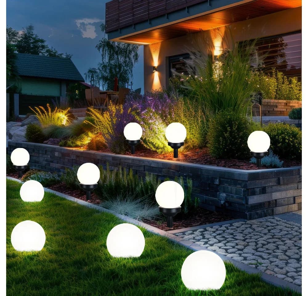 GLOBO LIGHTING LED Gartenleuchte Solar 6er Set Weiß - Bild 5
