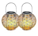 GLOBO LIGHTING Solarleuchte Orientalisch Silber 2er Set Bild 1
