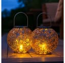 GLOBO LIGHTING Solarleuchte Orientalisch Silber 2er Set Bild 2