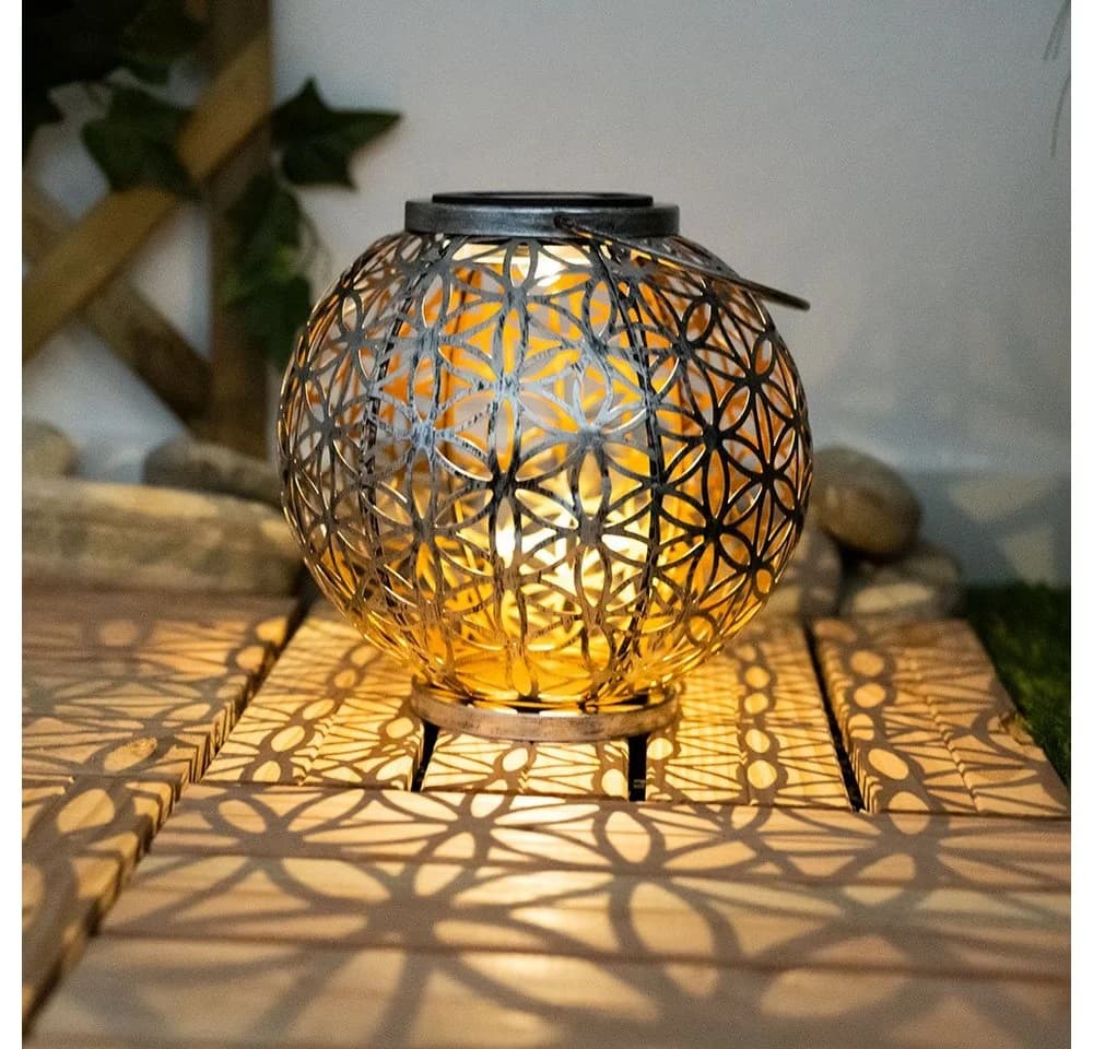 GLOBO LIGHTING Solarleuchte Orientalisch Silber 2er Set - Bild 4