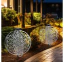 GLOBO LIGHTING Solarleuchte 3er Set Warmweiß Silber Metall Bild 5
