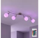 GLOBO LIGHTING LED Deckenleuchte 4-flammig RGB Fernbedienung silber/weiß Bild 2