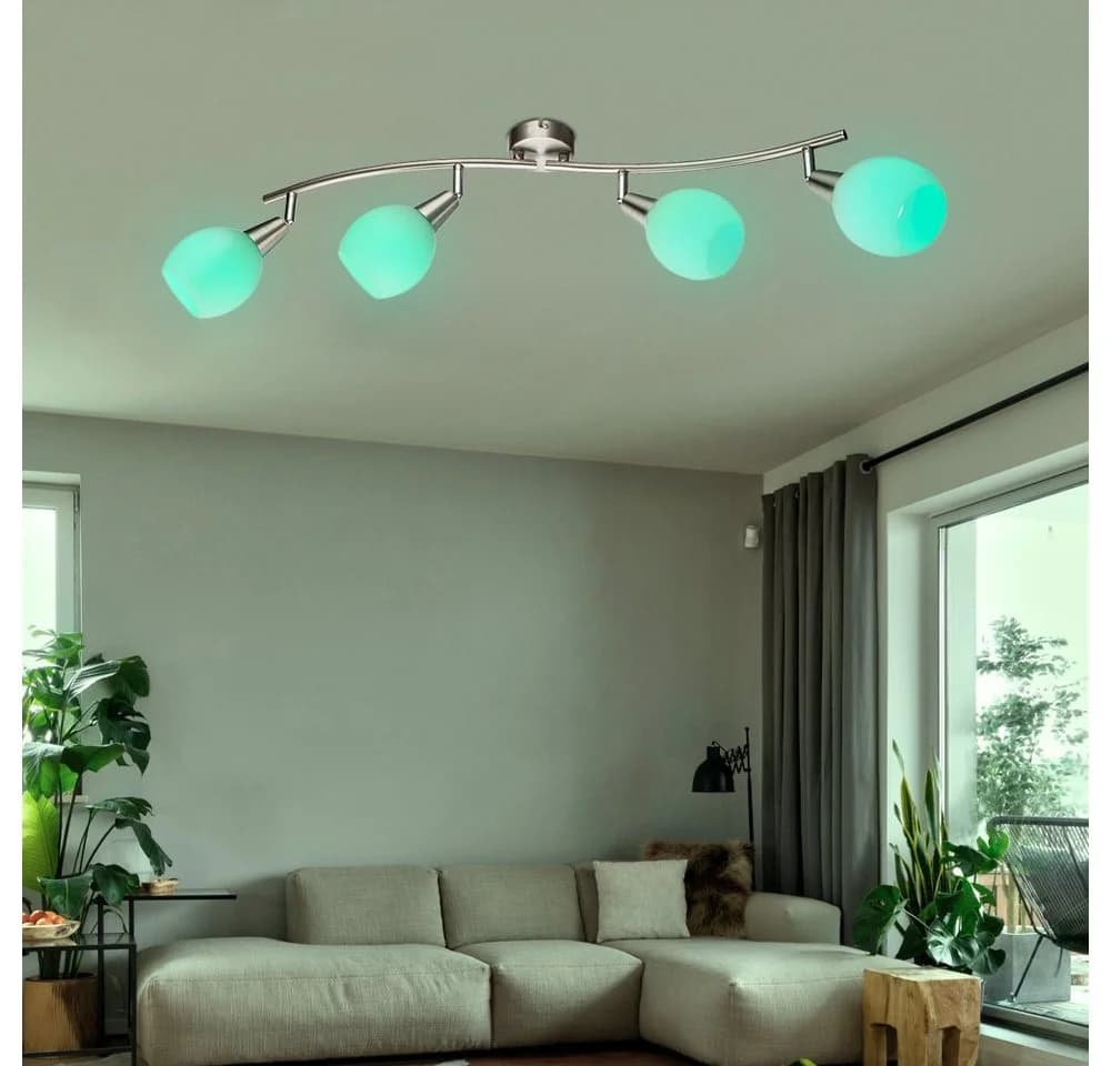 GLOBO LIGHTING LED Deckenleuchte 4-flammig RGB Fernbedienung silber/weiß - Bild 4