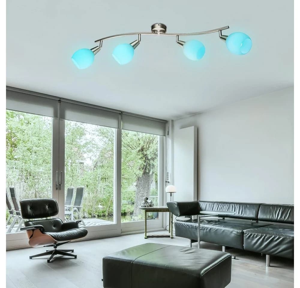 GLOBO LIGHTING LED Deckenleuchte 4-flammig RGB Fernbedienung silber/weiß - Bild 5