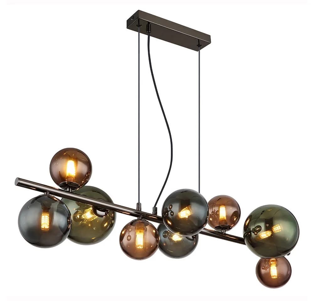 GLOBO LIGHTING LED-Hängeleuchte Grau Bunt 9 Flammig