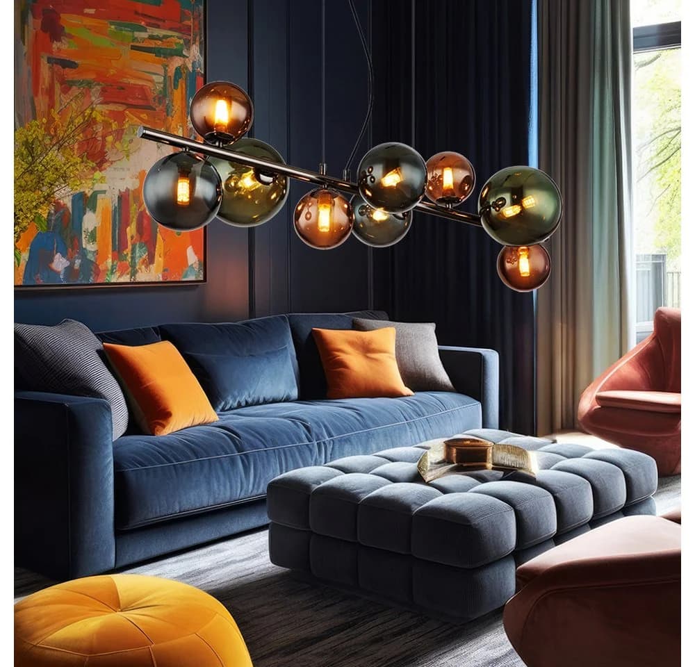 GLOBO LIGHTING LED-Hängeleuchte Grau Bunt 9 Flammig - Bild 5