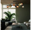 GLOBO LIGHTING LED Deckenleuchte Grau/Grün/Bronze 9x LED Warmweiß Bild 1
