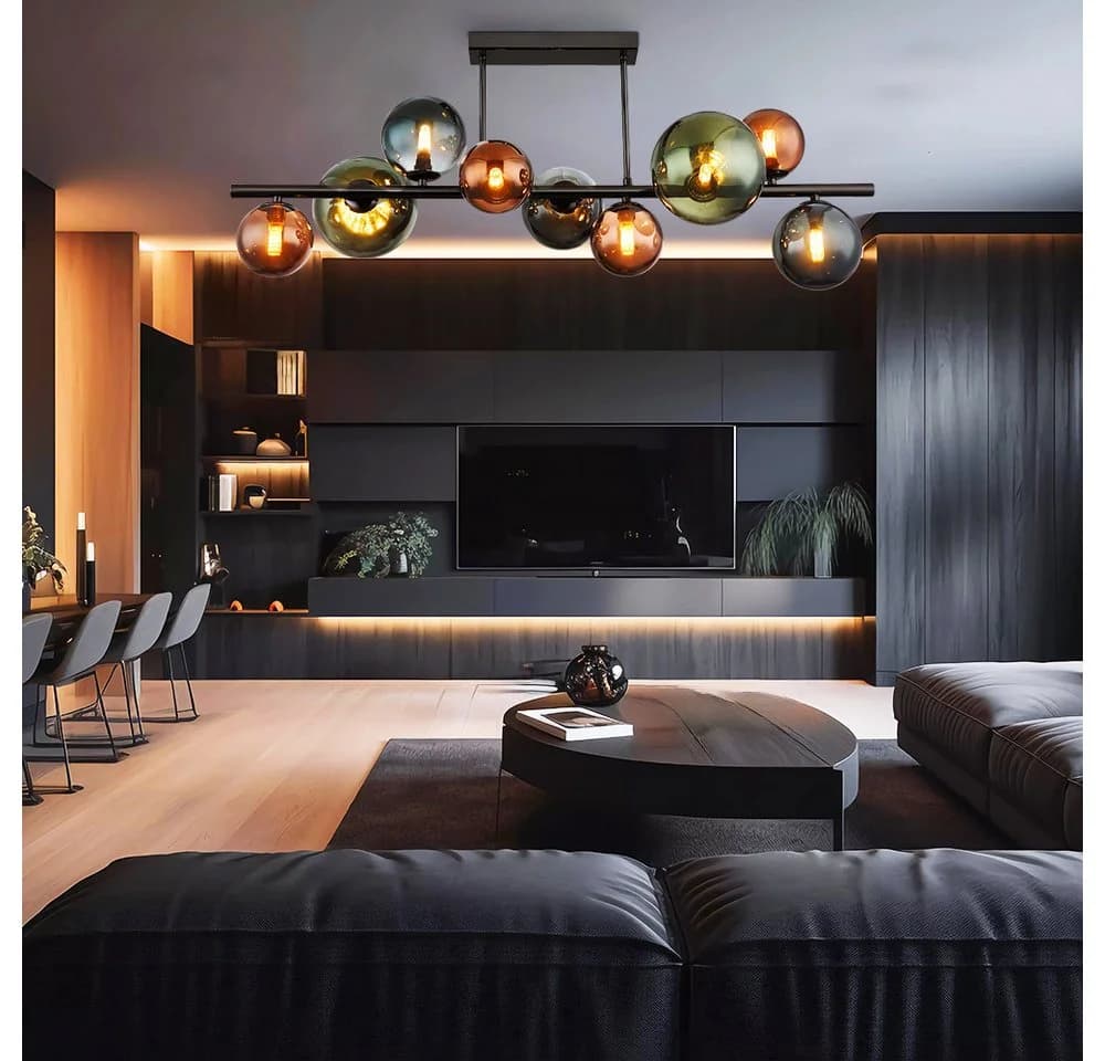 GLOBO LIGHTING LED Deckenleuchte Grau/Grün/Bronze 9x LED Warmweiß - Bild 3