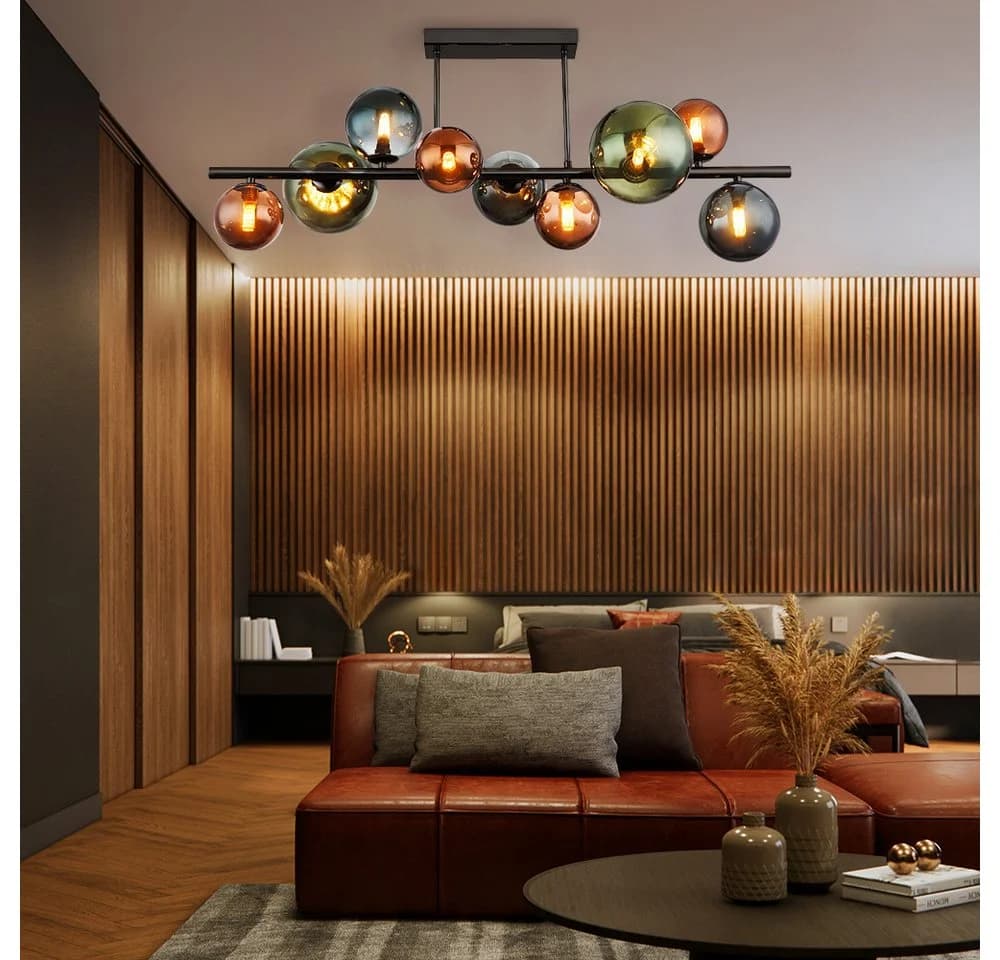 GLOBO LIGHTING LED Deckenleuchte Grau/Grün/Bronze 9x LED Warmweiß - Bild 4