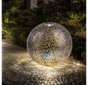 GLOBO LIGHTING Solarleuchte LED Warmweiß Metall Silber Gold Bild 2