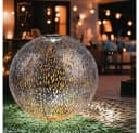 GLOBO LIGHTING Solarleuchte LED Warmweiß Metall Silber Gold Bild 3