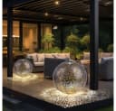 GLOBO LIGHTING Solarleuchte LED Warmweiß Metall Silber Gold Bild 5