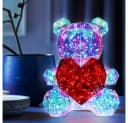 GLOBO LIGHTING LED Tischleuchte Bär Kristalloptik Rot Bild 3
