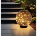 GLOBO LIGHTING Solarleuchte Kugel rauchfarben mit 40 LEDs Bild 1