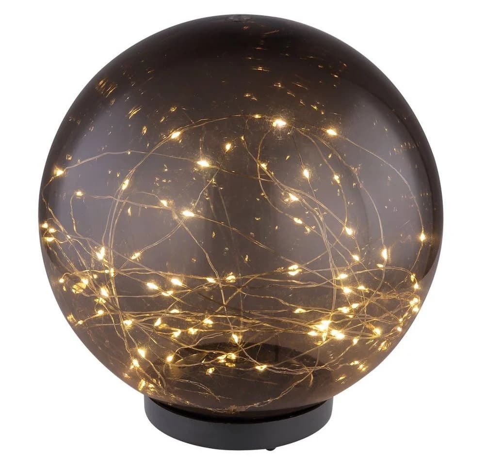 GLOBO LIGHTING Solarleuchte Kugel rauchfarben mit 40 LEDs - Bild 2