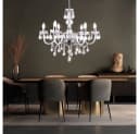 GLOBO LIGHTING Kronleuchter Kristallbehang Pendelleuchte Esszimmer Bild 4