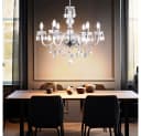 GLOBO LIGHTING Kronleuchter Kristallbehang Pendelleuchte Esszimmer Bild 5
