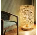 GLOBO LIGHTING LED Stehlampe Bambusgeflecht Warmweiß Dimmbar Bild 4
