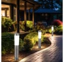 GLOBO LIGHTING Solarsteckleuchte 3er Set Edelstahl Silber Bild 1
