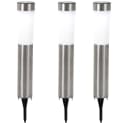 GLOBO LIGHTING Solarsteckleuchte 3er Set Edelstahl Silber Bild 2