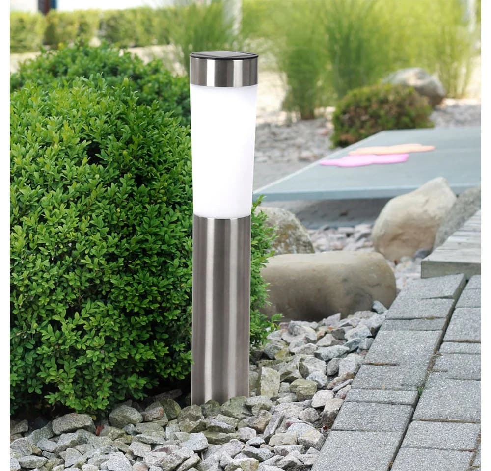 GLOBO LIGHTING Solarsteckleuchte 3er Set Edelstahl Silber - Bild 5