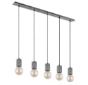 GLOBO LIGHTING LED-Hängeleuchte Silber 5x E27 Warmweiß Bild 1