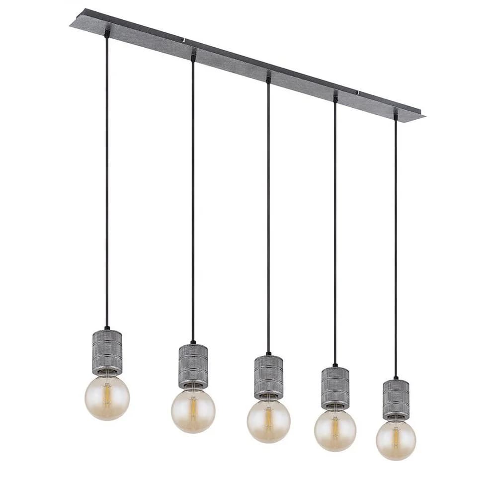 GLOBO LIGHTING LED-Hängeleuchte Silber 5x E27 Warmweiß