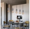 GLOBO LIGHTING LED-Hängeleuchte Silber 5x E27 Warmweiß Bild 4