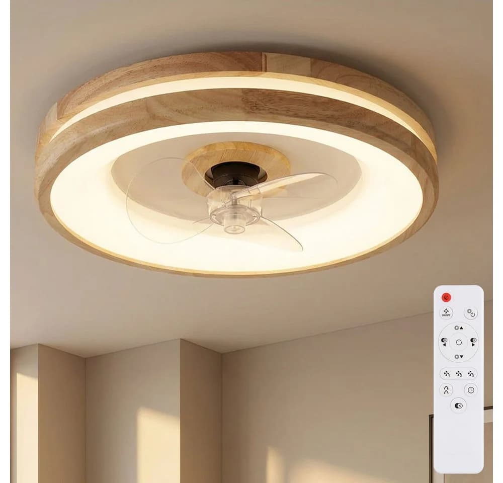 GLOBO LIGHTING Deckenventilator mit LED Holz Weiß Fernbedienung - Bild 2