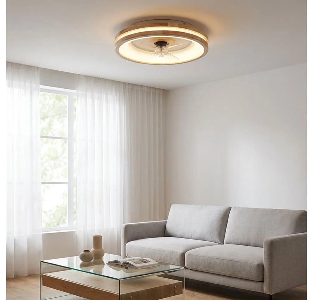 GLOBO LIGHTING Deckenventilator mit LED Holz Weiß Fernbedienung - Bild 3