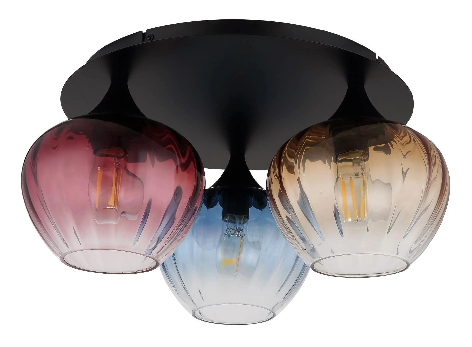 GLOBO LIGHTING Deckenleuchte SANDER Schwarz Matt 3x E27