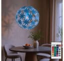 GLOBO LIGHTING LED Pendelleuchte Blumenmuster Deckenlampe Weiß Bild 1