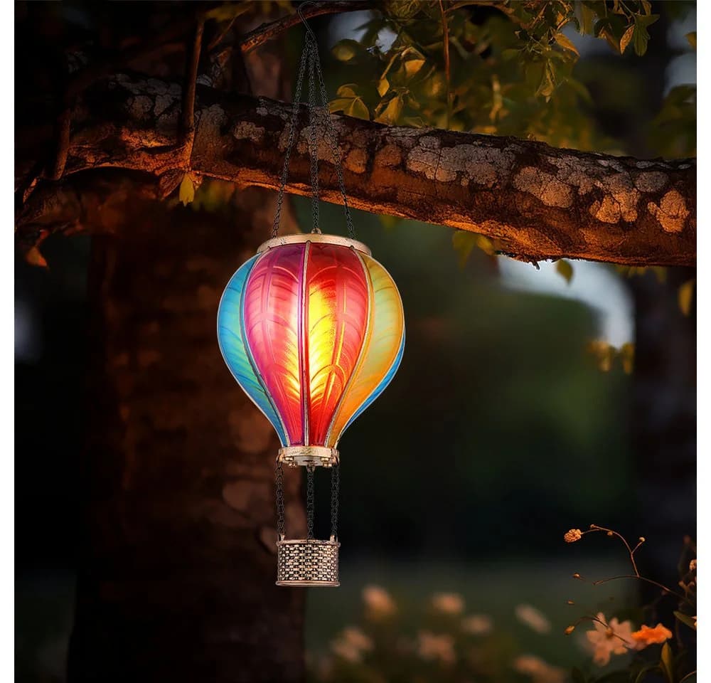 GLOBO LIGHTING Solarleuchte Heißluftballon Bunt Warmweiß - Bild 4