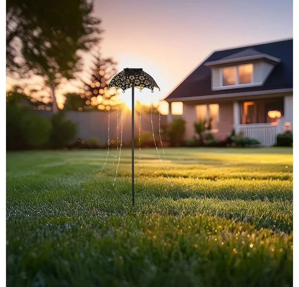 GLOBO LIGHTING Solarleuchte Regenschirm 60 LEDs Warmweiß - Bild 5