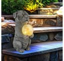 GLOBO LIGHTING Solarleuchte Hund grau mit Crackle-Glas Bild 4